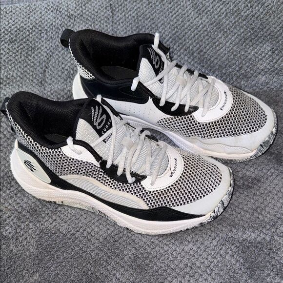 Under Armour Curry HOVR Splash Basketball Shoes Black White Mens Low Top Sz 6‎ main image 6